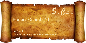 Seres Csanád névjegykártya