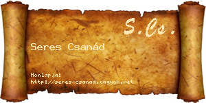 Seres Csanád névjegykártya